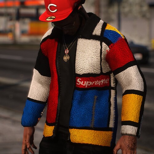 [PAID] Supreme Colorblock Sherpa Jacket by Krush [ADDON] thumbnail 3