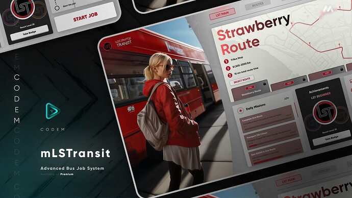 CodeM mLSTransit ( Advanced Bus Job ) ESX QB Thumbnail