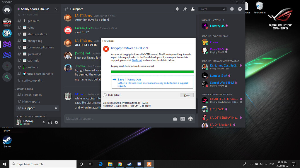 FiveM crashing when joining servers - FiveM Client Support - Cfx Forum