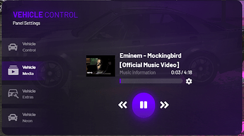[PAID] [QB/ESX] Vehicle Control | Control panel, Youtube Music play, Neon and Extras thumbnail 2