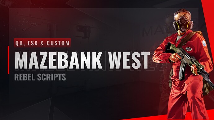 Rebel Mazebank West | Advanced Mazebank West Heist [QB / ESX / QBOX / CUSTOM] Thumbnail