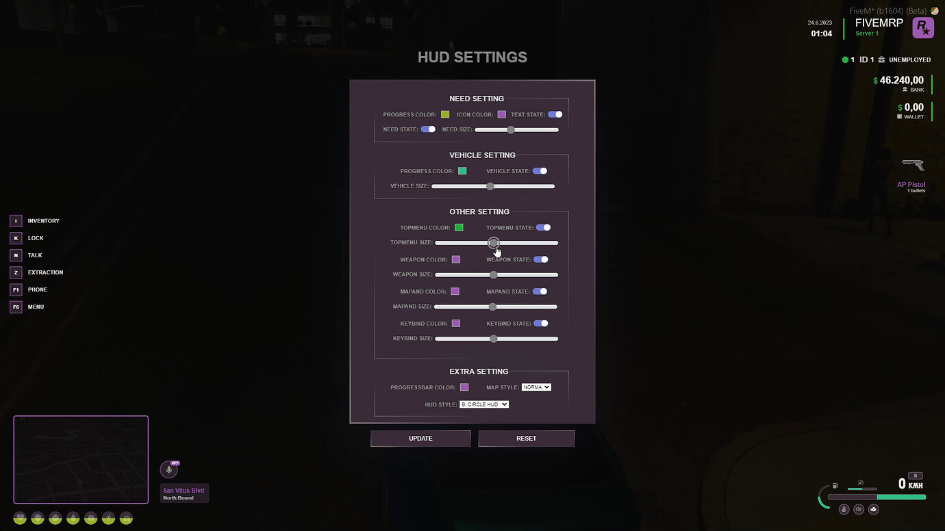[ESX][QBCORE] | EX Hud | Customizable | Json Save System - FiveM ...