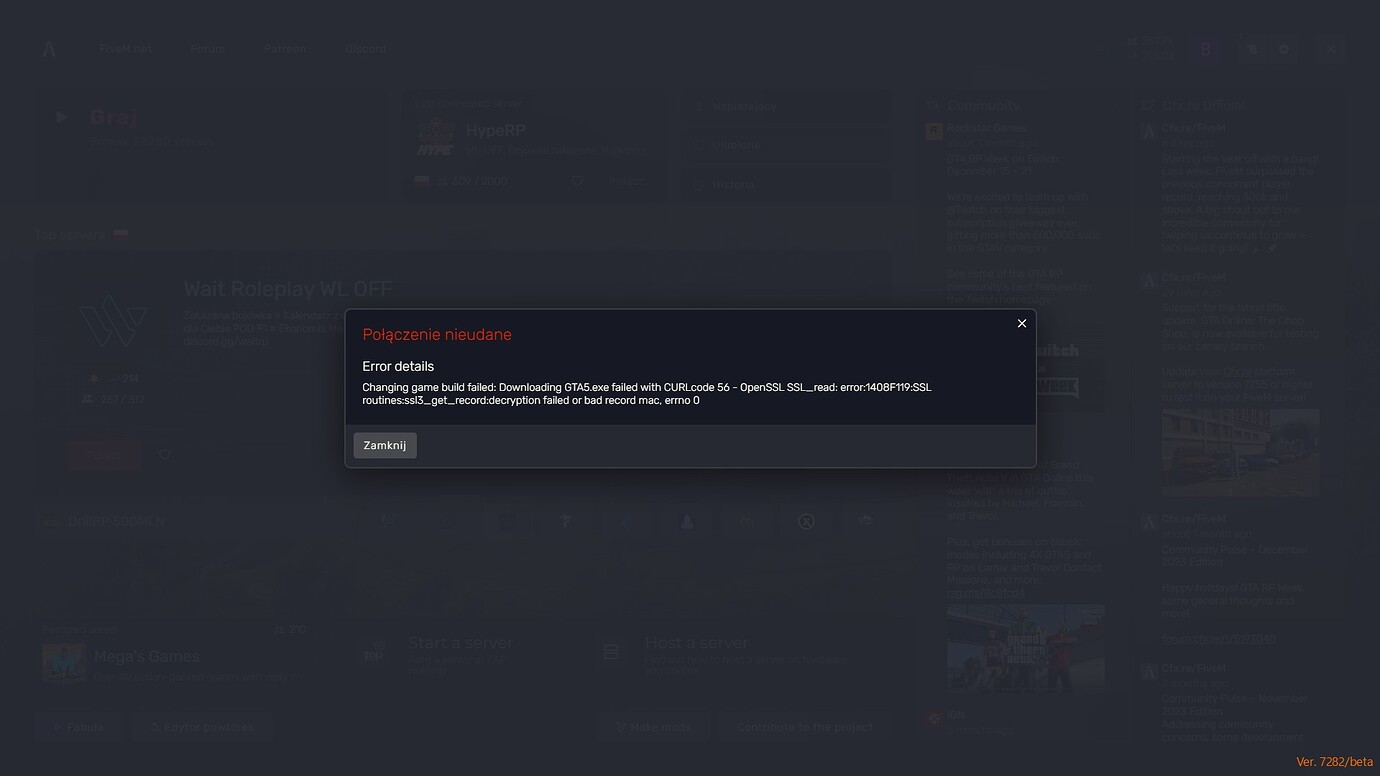 Error CURL 56 - FiveM Client Support - Cfx Forum