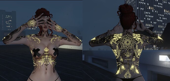 ✯ 5 fullbody glowing star tattoo! ✯ thumbnail 5