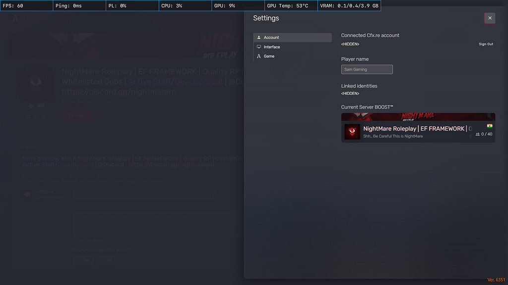 Boost not showing bug reports cfx re community