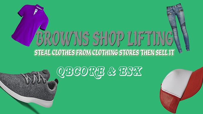 [QB/ESX] Shoplifting (Steal Clothing from any Clothing Store) Thumbnail