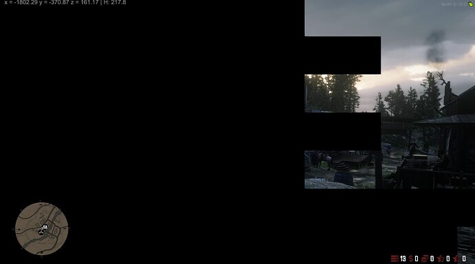 RedM Half Black Screen