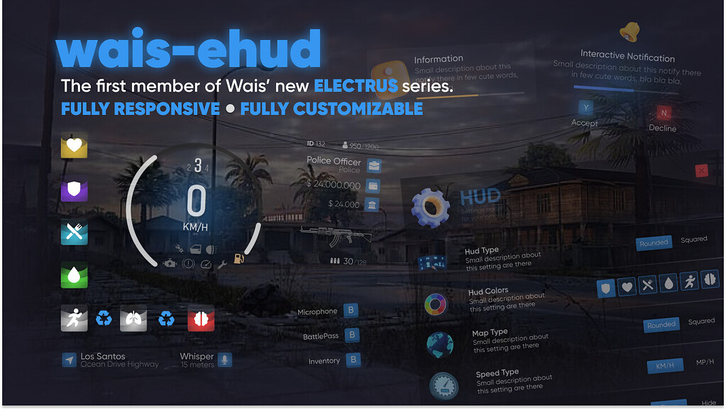 Electrus Modern Hud [ESX / QB / VRP] - Page 2 - FiveM Releases - Cfx Forum