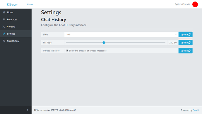 Custom resource settings