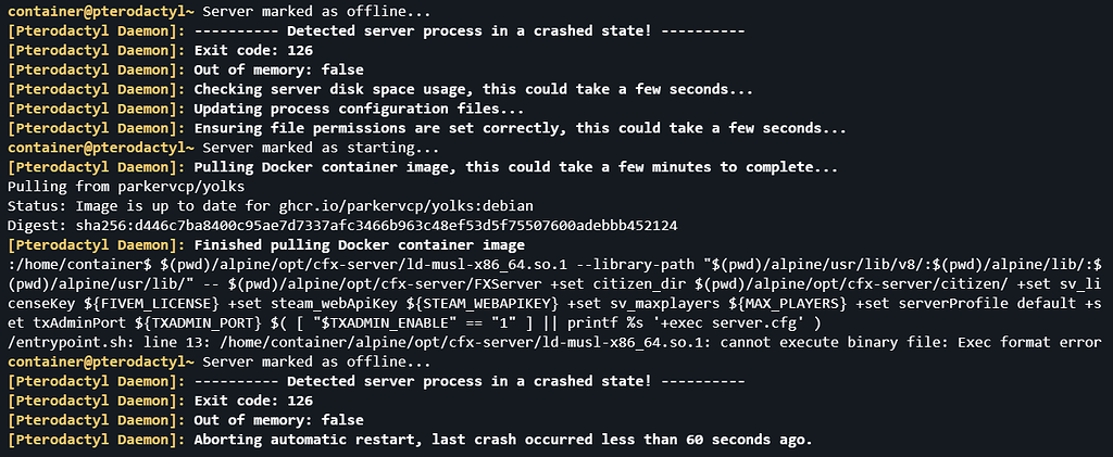 Can't Create FiveM Server from Pterodactyl using Oracle Cloud Always ...