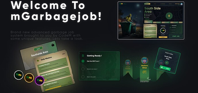 CodeM mGarbagejob (Advanced Co-Op or Single Job System) ESX QB thumbnail 3