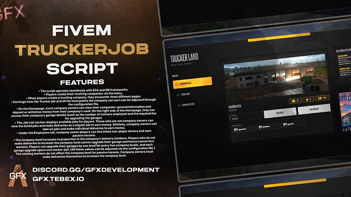 GFX Trucker Job (Be an Employee or Start a Company, Hire Workers, and Earn Passive Income) Thumbnail