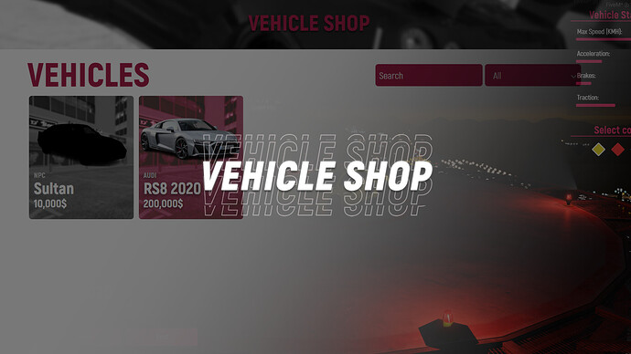 🚗 JALE Vehicle Shop [ESX][QBCORE] Thumbnail