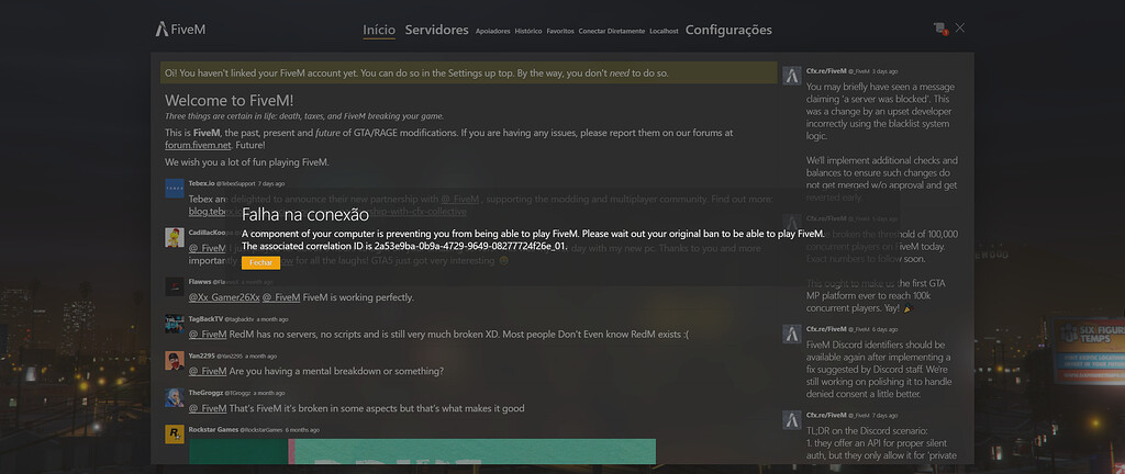 Error entering the server - FiveM Client Support - Cfx.re Community