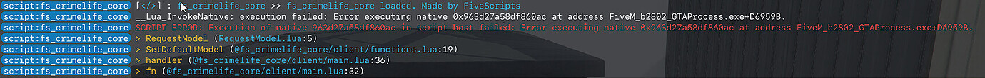 [HELP] RequestModel Native Error - Discussion - Cfx Forum