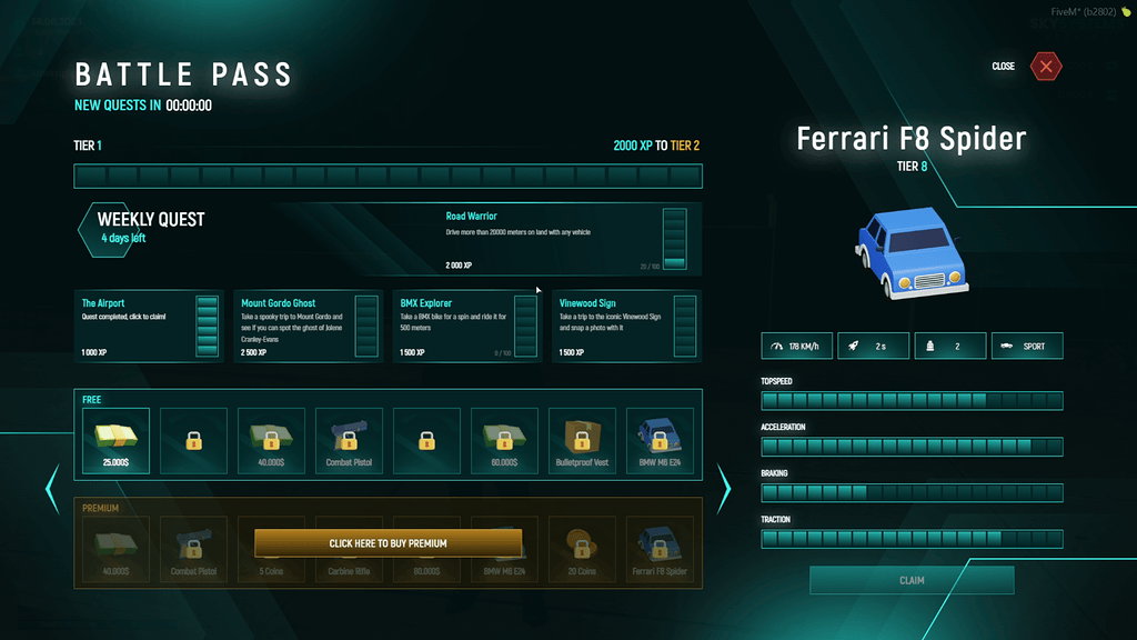 [ESX/QB/OTHER] Battlepass V2 - FiveM Releases - Cfx Forum