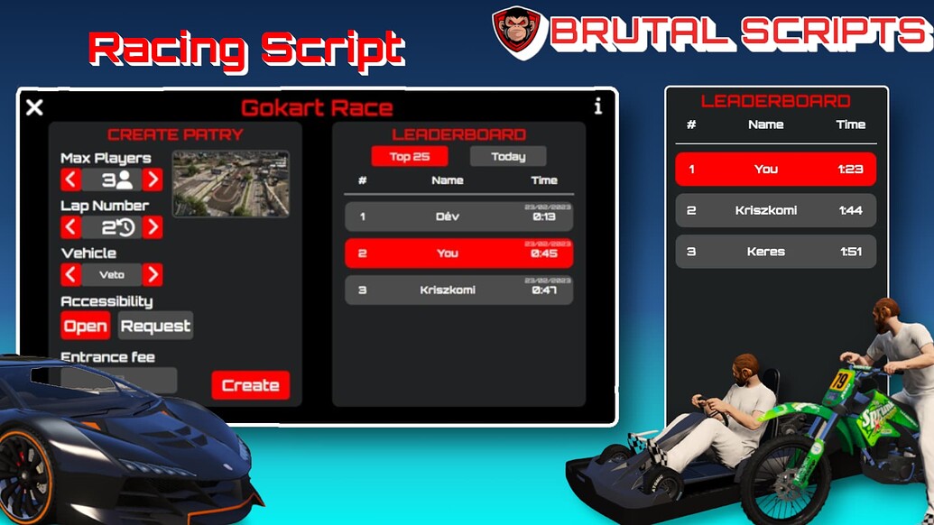 Racing Script [STANDALONE] | Brutal Scripts - FiveM Releases - Cfx Forum