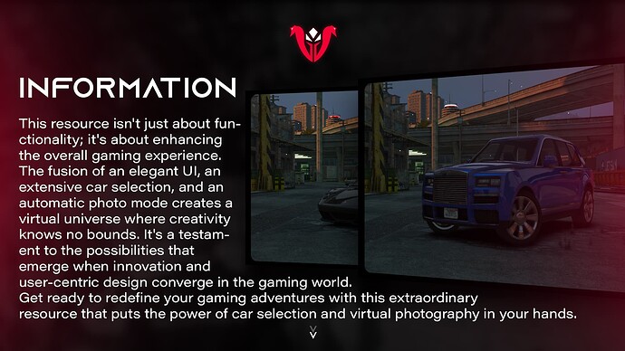 [PAID][QB/ESX/STANDALONE] Advanced Vehicle Spawner | Auto Photo System, Advanced UI thumbnail 6