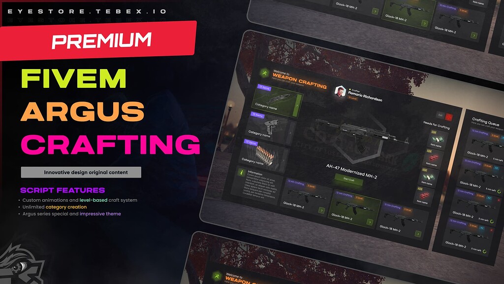 [PAID] Argus Crafting - FiveM Releases - Cfx.re Community