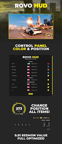 Rovo Hud | ESX & QBCore [PAID] Thumbnail