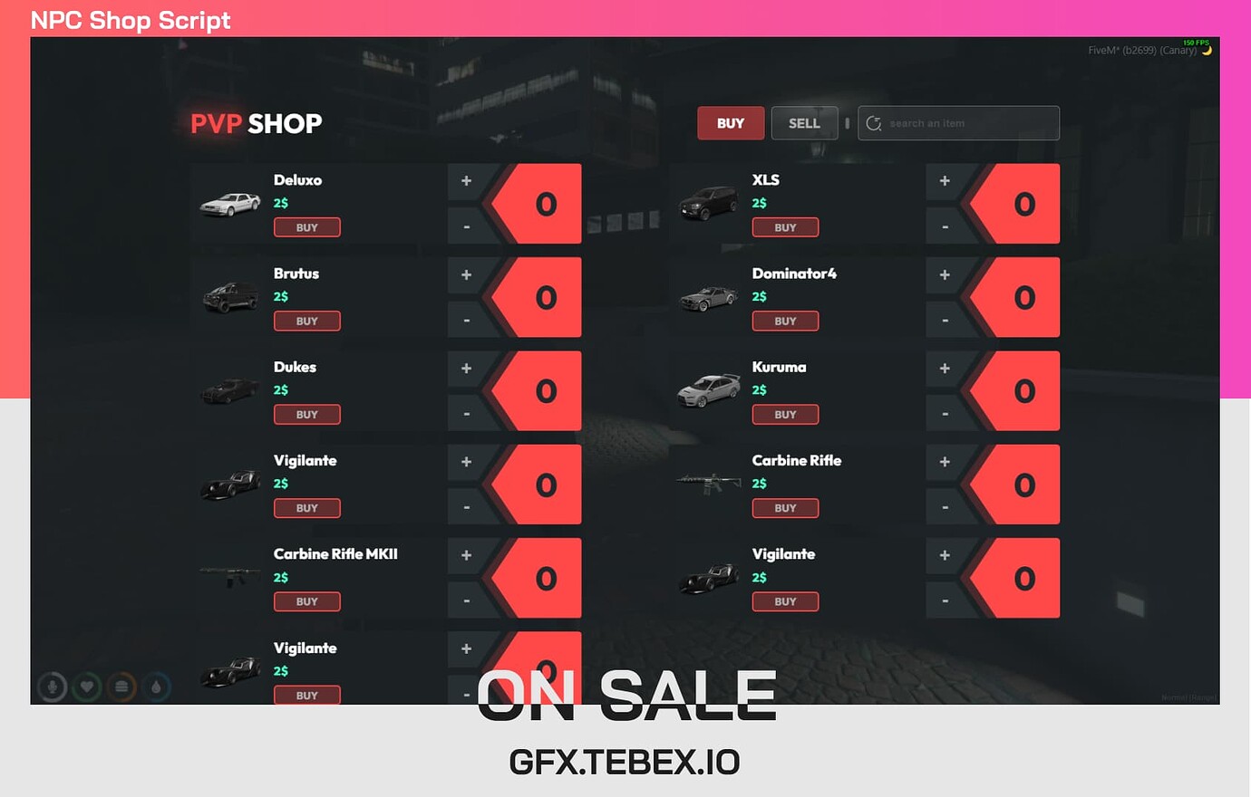 [PAID] NPC Shop For PVP Servers - FiveM Releases - Cfx.re Community
