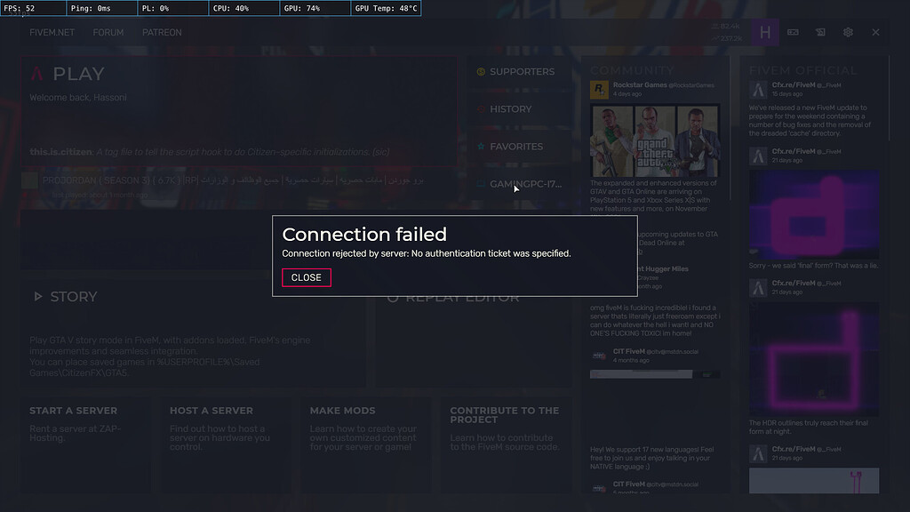 [HELP] Ive been getting this error lately - Discussion - Cfx.re Community