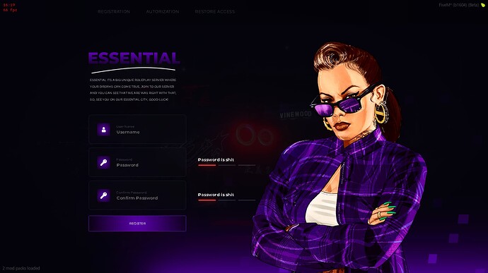 [ESX] Login/Register [ADVANCED] Thumbnail