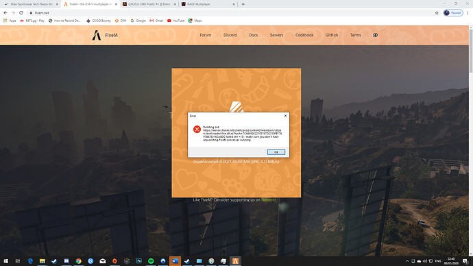 Error starting up FiveM - FiveM Client Support - Cfx Forum