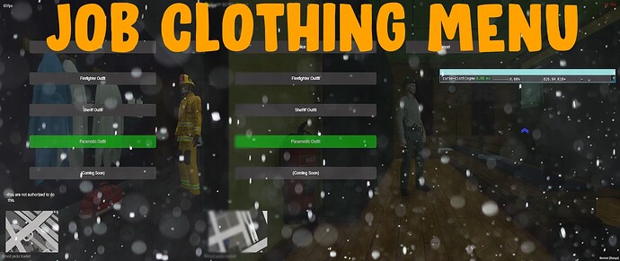 Job Clothing Menu