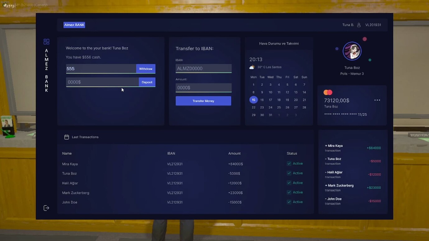 PAID QBCore Almez Banking 