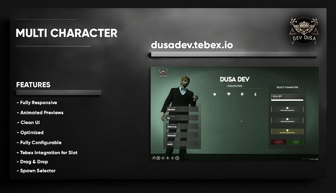 Dusa Multicharacter | ESX - QB Thumbnail