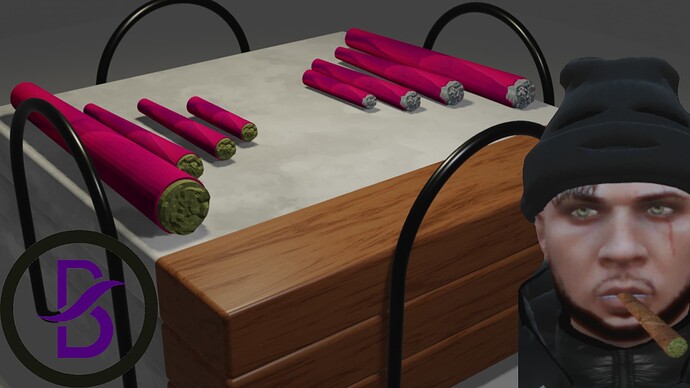 Rose petal wrap blunts | lit & unlit | fivem ready Thumbnail