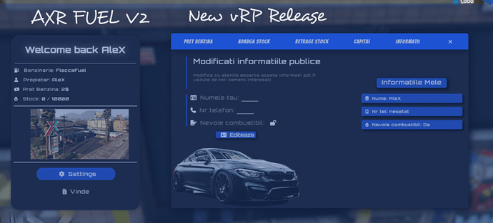 [PAID] [VRP] AXR_FUEL V2 | AxeRo Scripts | COOL NUI System Thumbnail