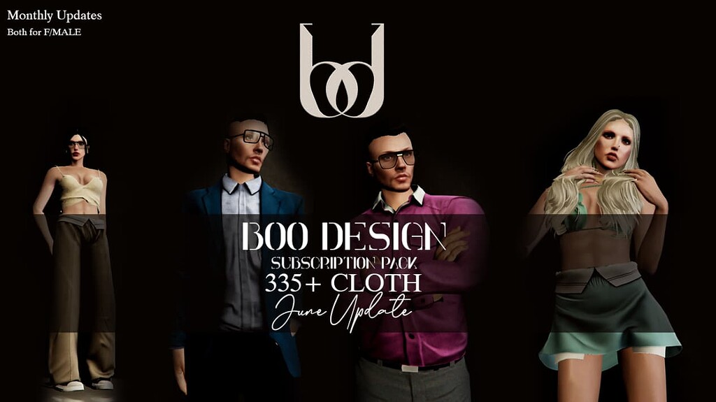 [CLOTH] Boo Subscription / 335+ Custom Cloth / June Update - FiveM ...
