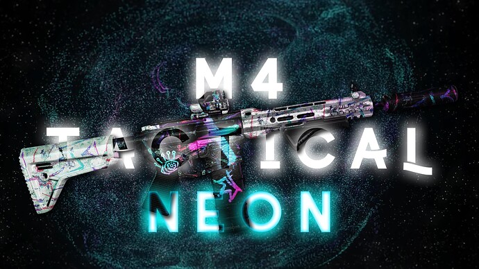 M4 Tactical NEON [add-on] [weapon] [full attachments] Thumbnail