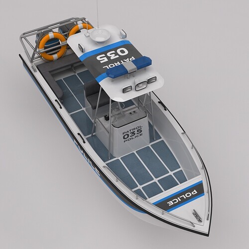 [DEV] Police Bay Boat With Trailer included thumbnail 3