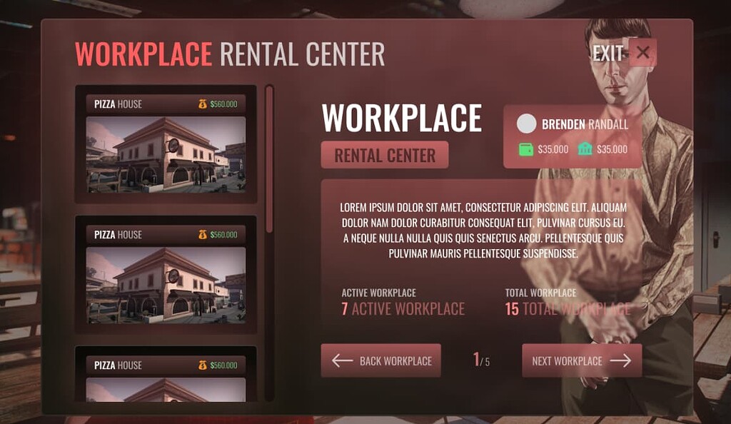 [PAID] Workplace Rental Center - FiveM Releases - Cfx Forum