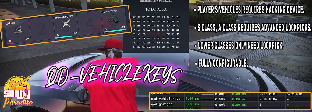 [RELEASE] [PAID] QBCore Realistic Vehiclekey with Hacking Device ...