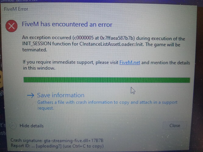 Crashing whenever I try to join a server - FiveM Client Support - Cfx Forum