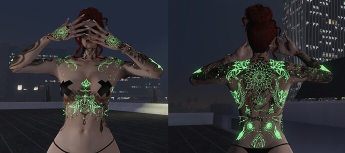 ✯ 5 fullbody glowing star tattoo! ✯ thumbnail 3