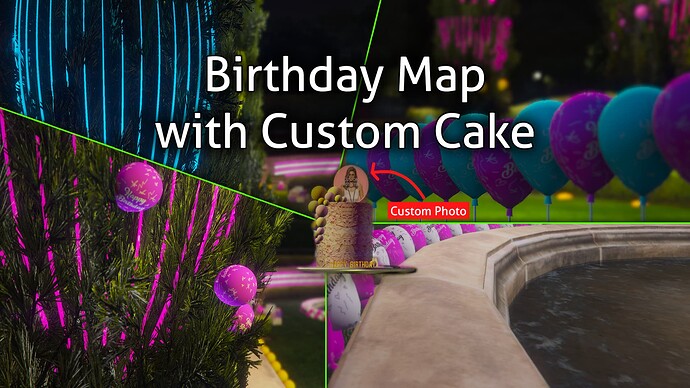 [PAID] [Standalone] CB Birthday Party | Neon | Custom Birthday Cake , Lights , Loons & More Thumbnail