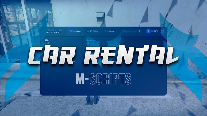 [QB/ESX] - m-CarRental - Advanced Car Rental System Thumbnail