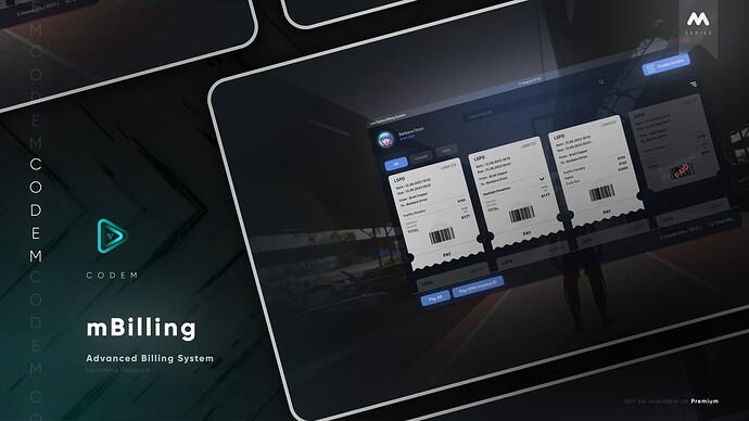 CodeM mBilling ( Advanced Billing System ) ESX QB Thumbnail