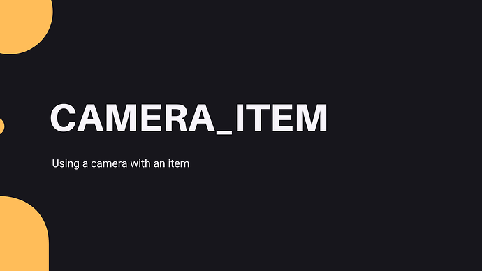 [PAID] [RELASE] Camera use item Thumbnail