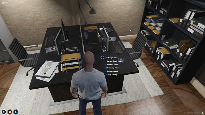 Target: Interact with management desk