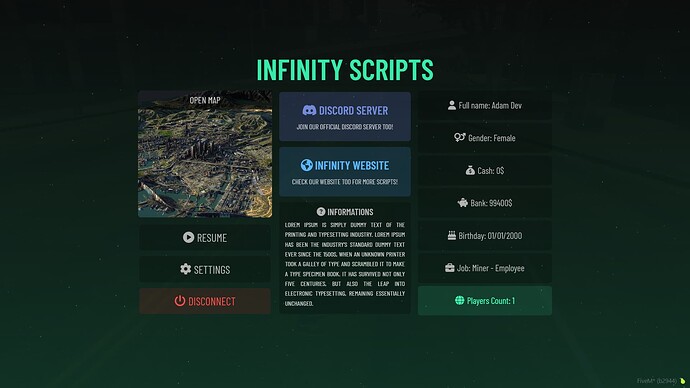 [ESX/QB] Infinity - PauseMenu thumbnail 6