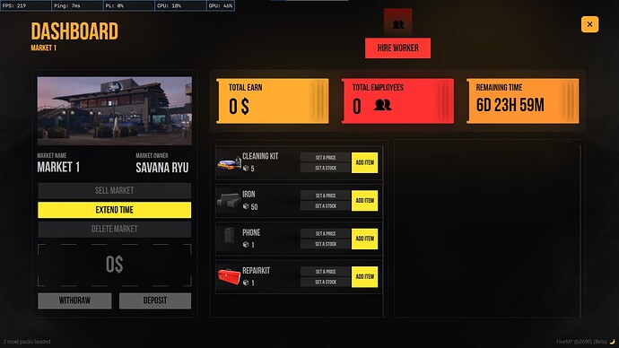 Market where players buy [PAID] [ESX / QB CORE] [%40 DISCOUNT] thumbnail 4