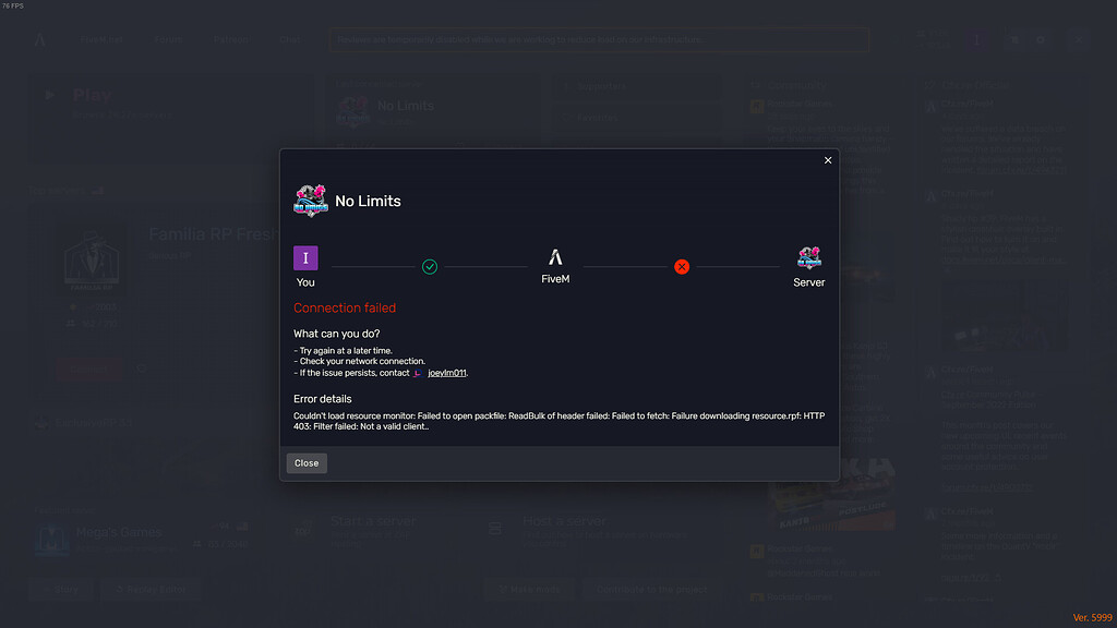 Having Trouble Loading into my City - FiveM Client Support - Cfx Forum