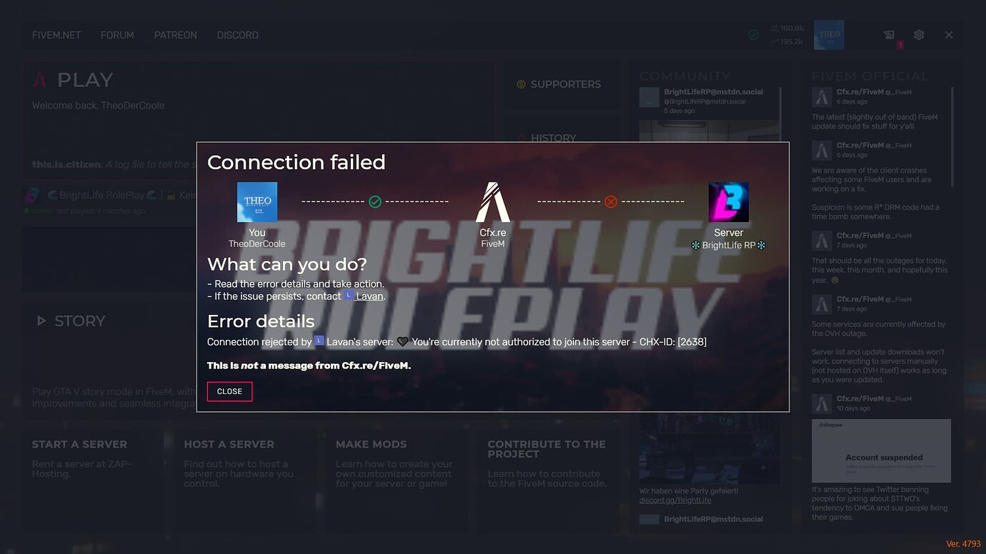 FiveM not working. I cant join any server - FiveM Client Support - Cfx ...