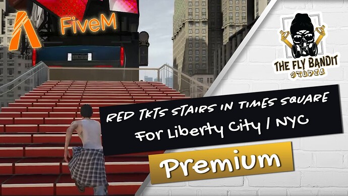 [PAID][YMAP][PROP] Custom Red TKTS Stairs in Times Square Thumbnail